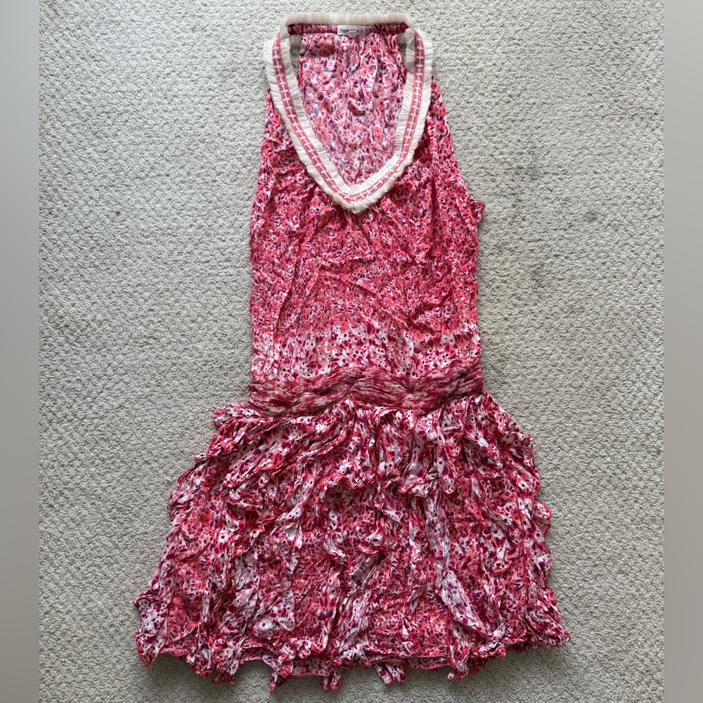 Poupette St. Barth Beline Sleeveless
Floral Mini Dress size Small swim coverup